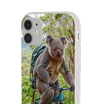 Koala riding a bike Flexi Case - Colorwink