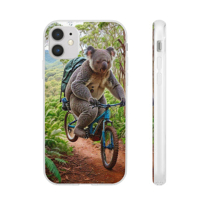 Koala riding a bike Flexi Case - Colorwink