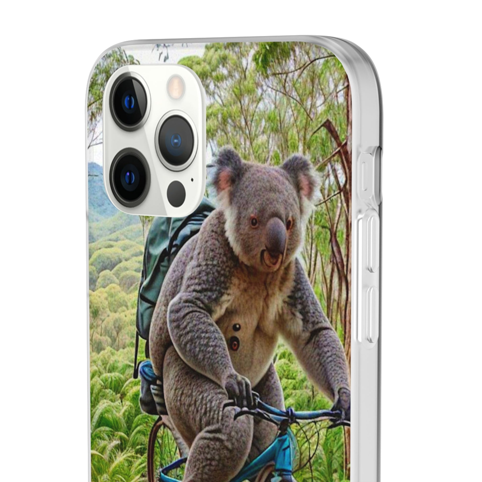 Koala riding a bike Flexi Case - Colorwink