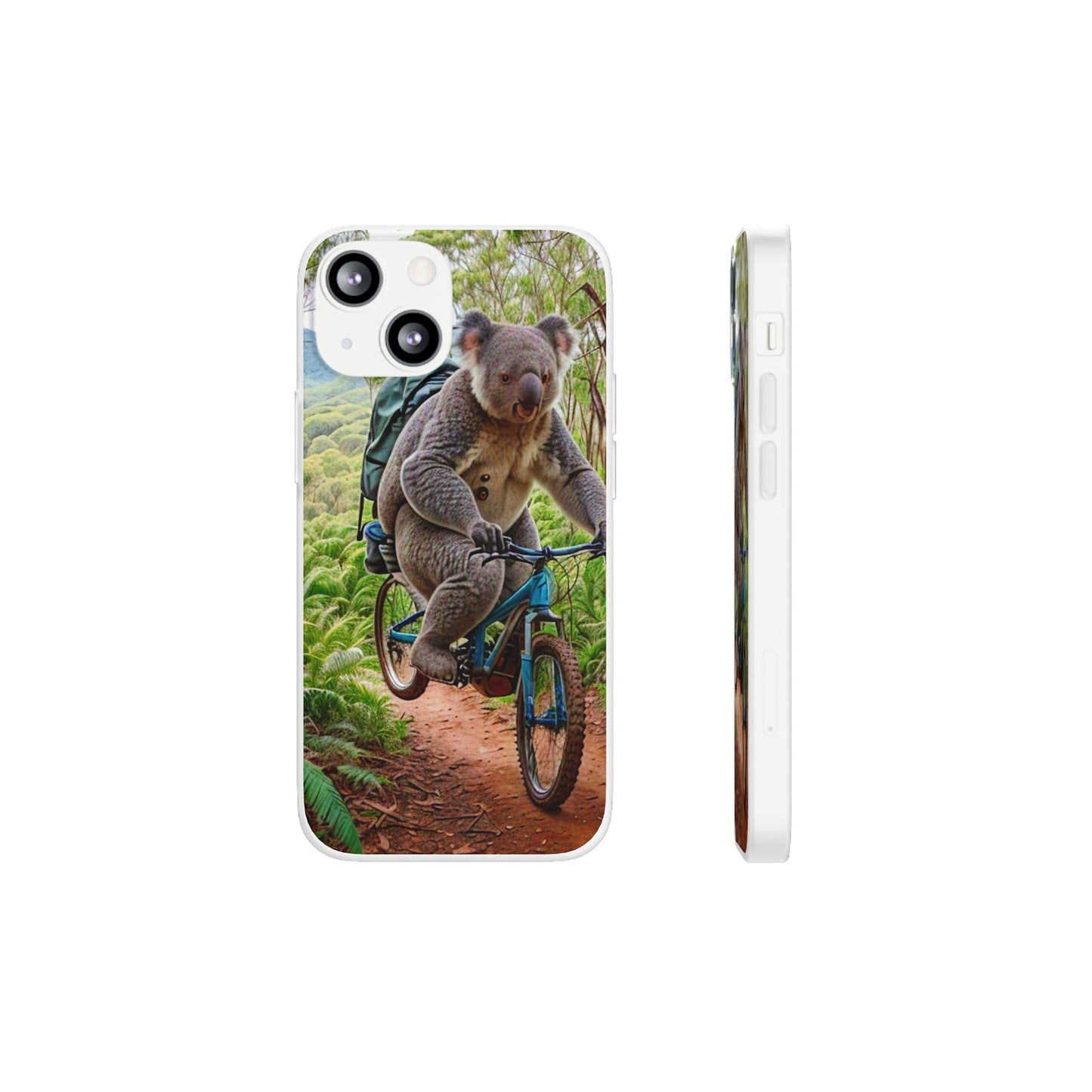 Koala riding a bike Flexi Case - Colorwink