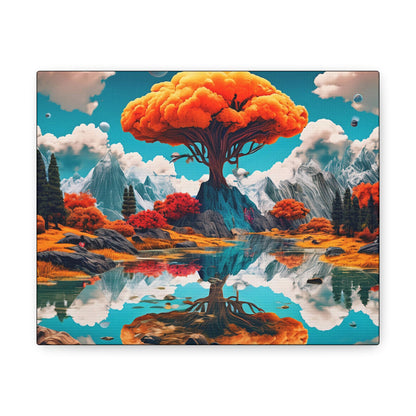 Lake tree Canvas - Colorwink