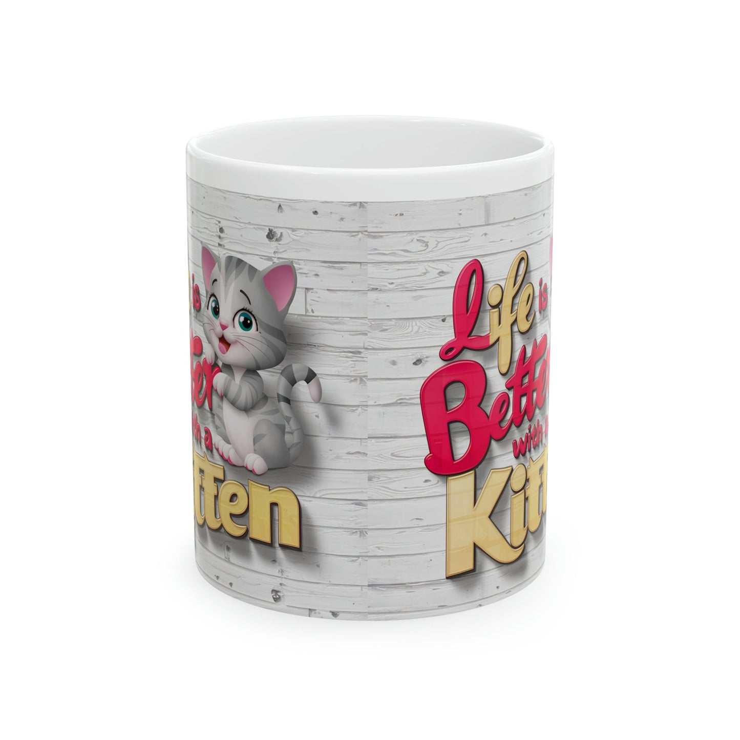 Life Is Better With A Kitten Coffee Mug - Colorwink