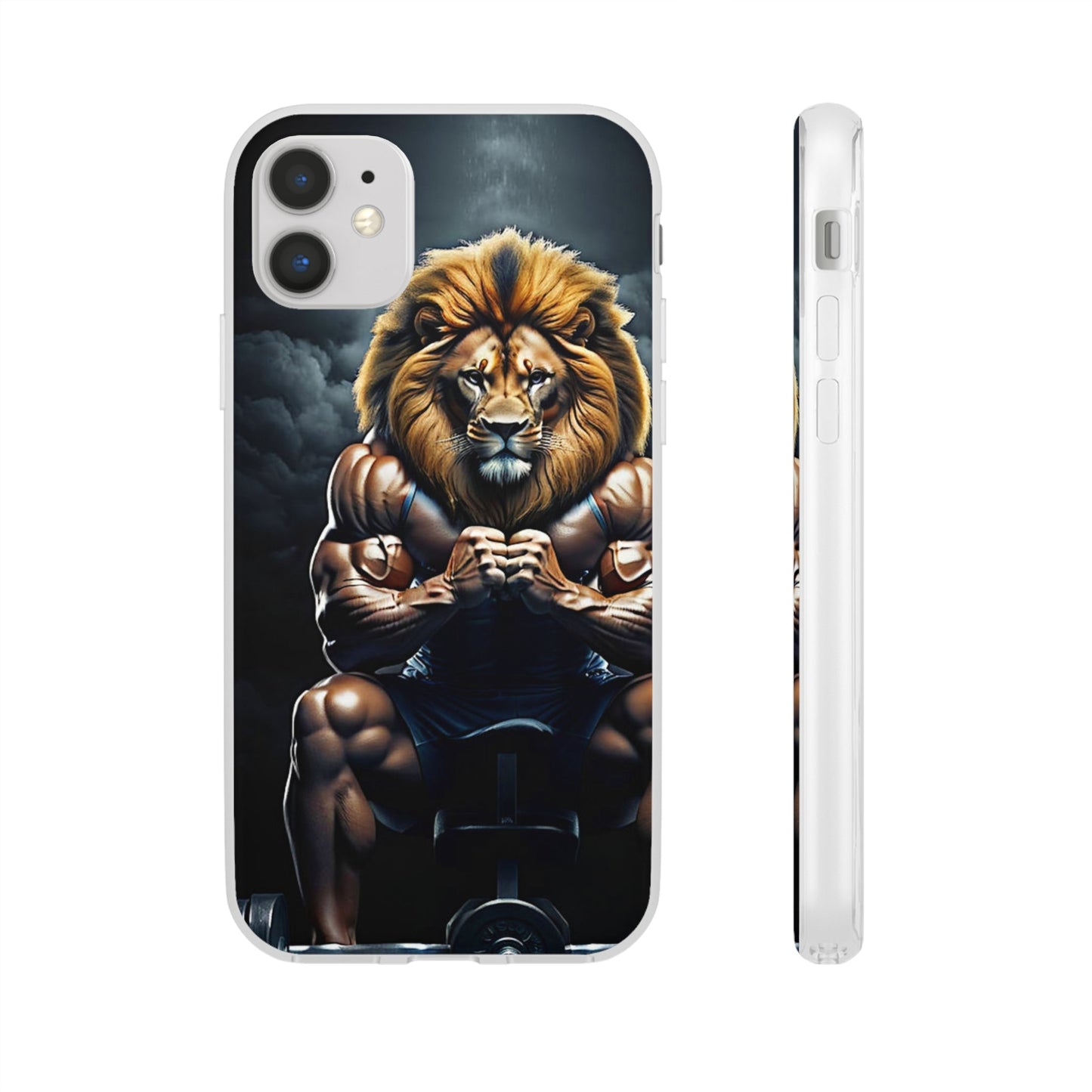 Lion bodybuilder Flexi Case - Colorwink