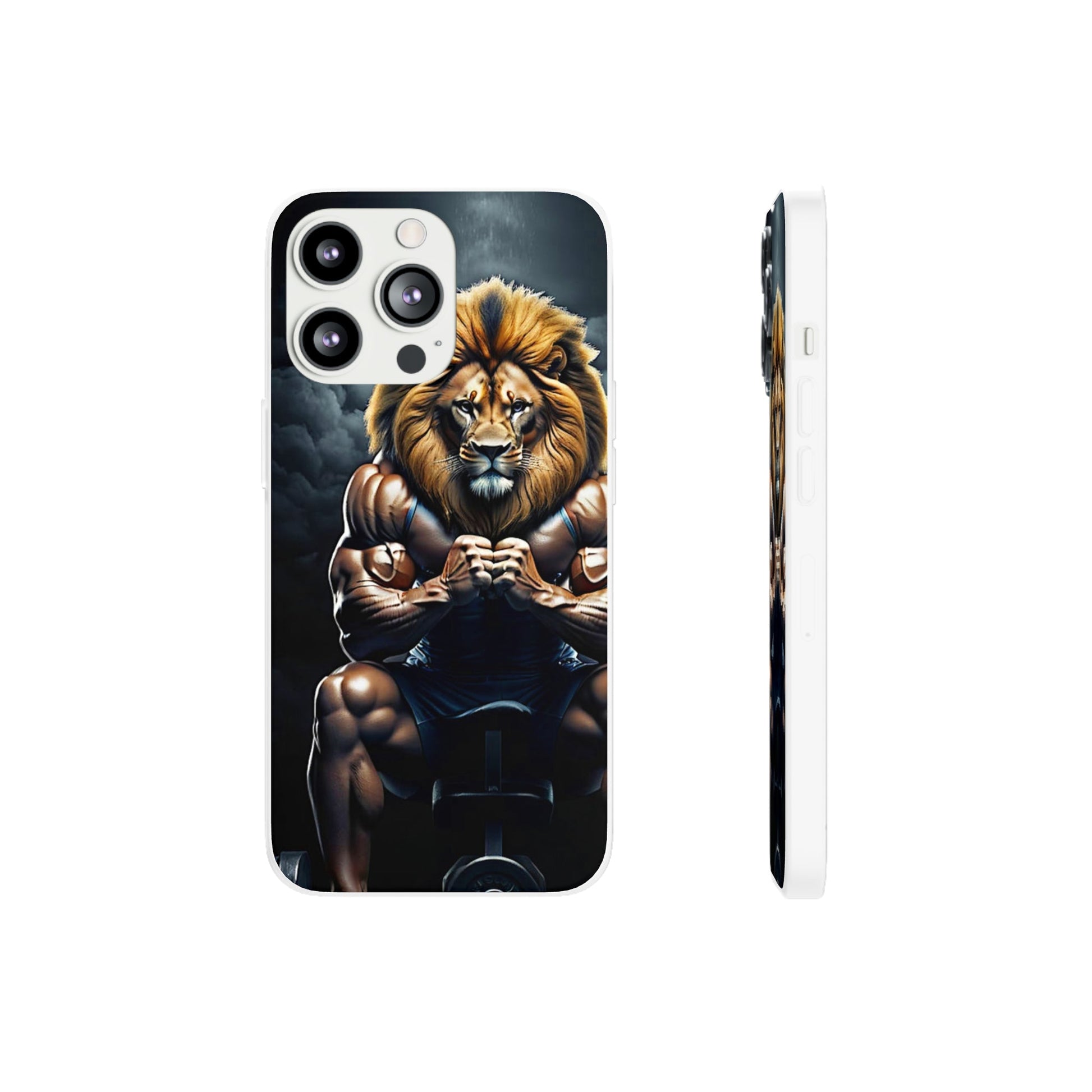 Lion bodybuilder Flexi Case - Colorwink