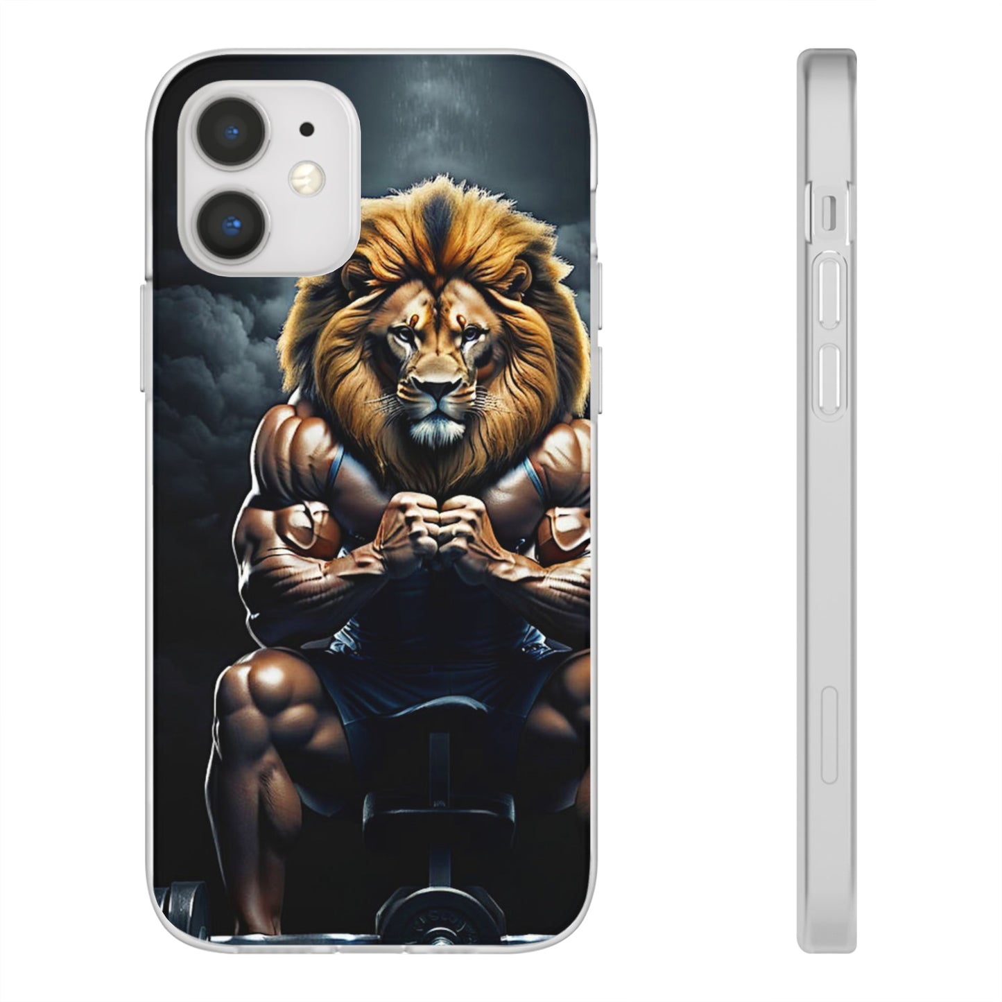 Lion bodybuilder Flexi Case - Colorwink