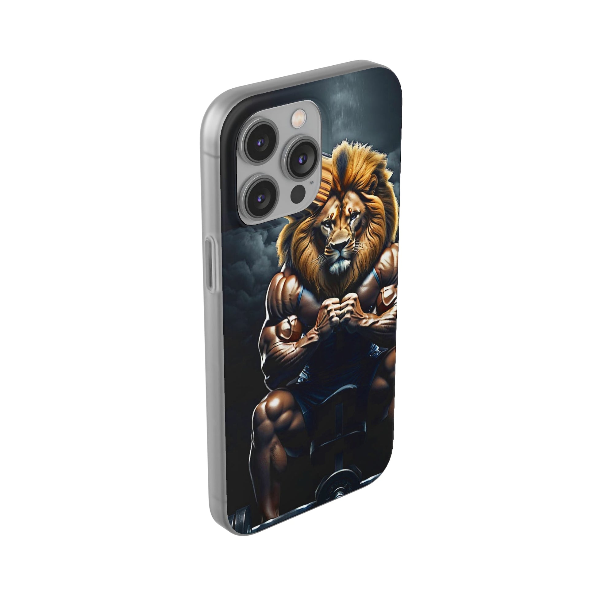 Lion bodybuilder Flexi Case - Colorwink