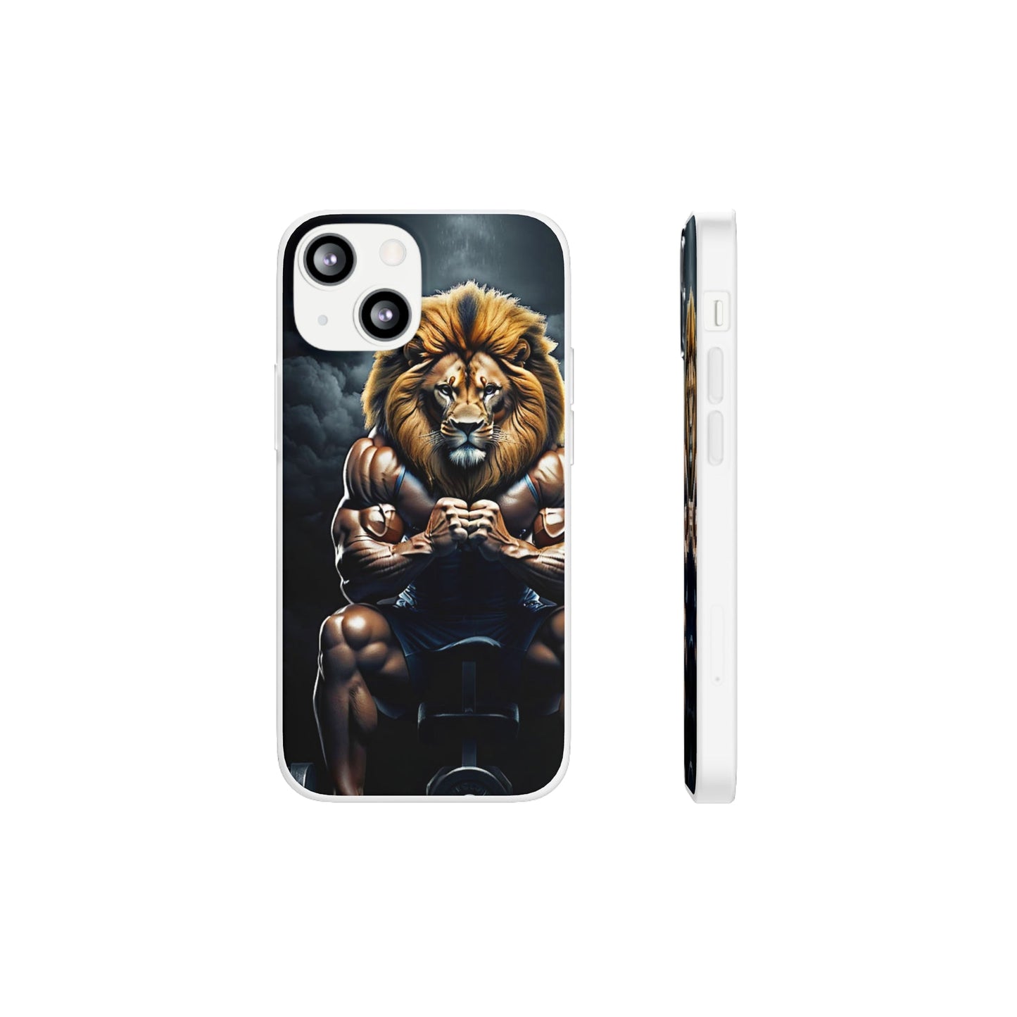 Lion bodybuilder Flexi Case - Colorwink