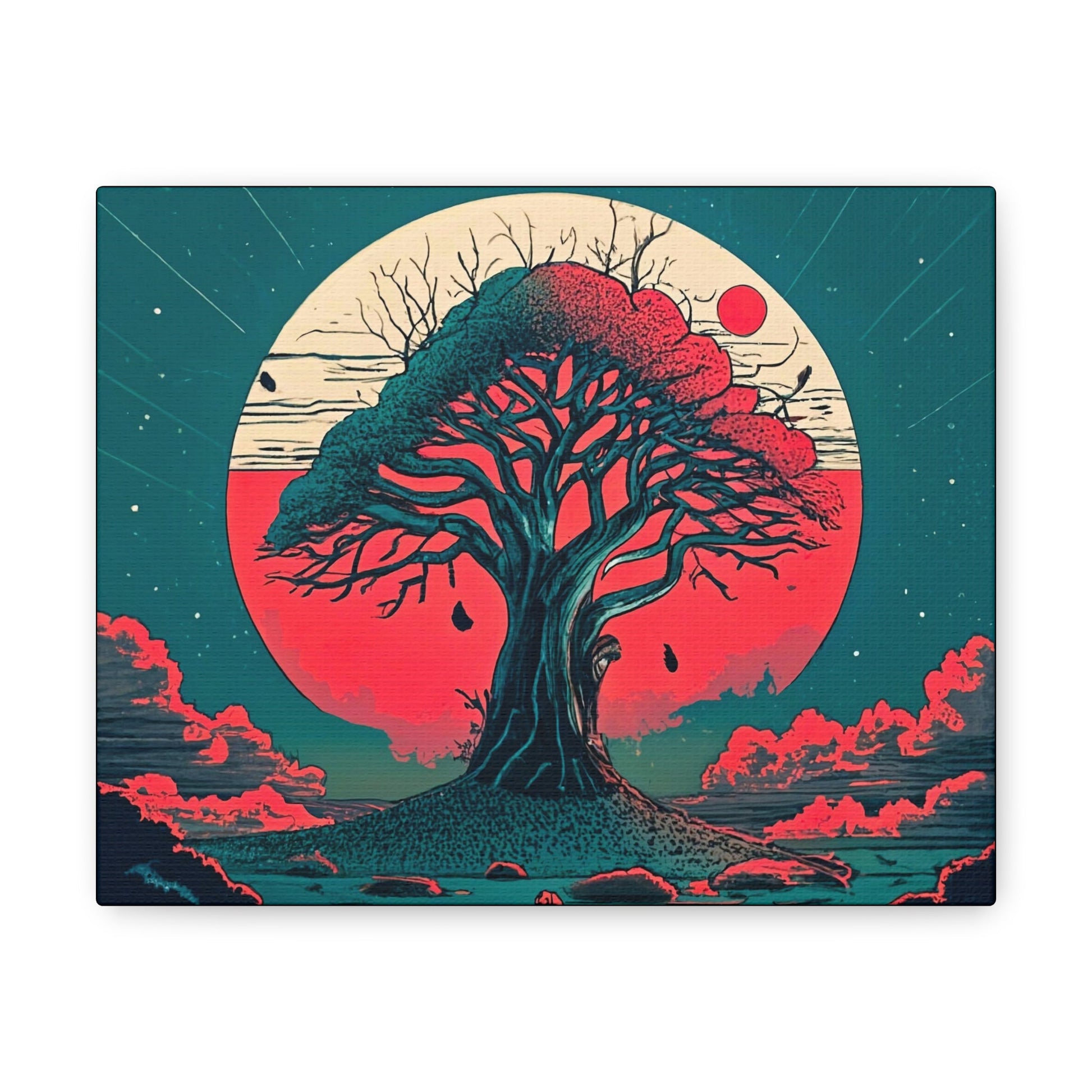 Lone tree Canvas - Colorwink