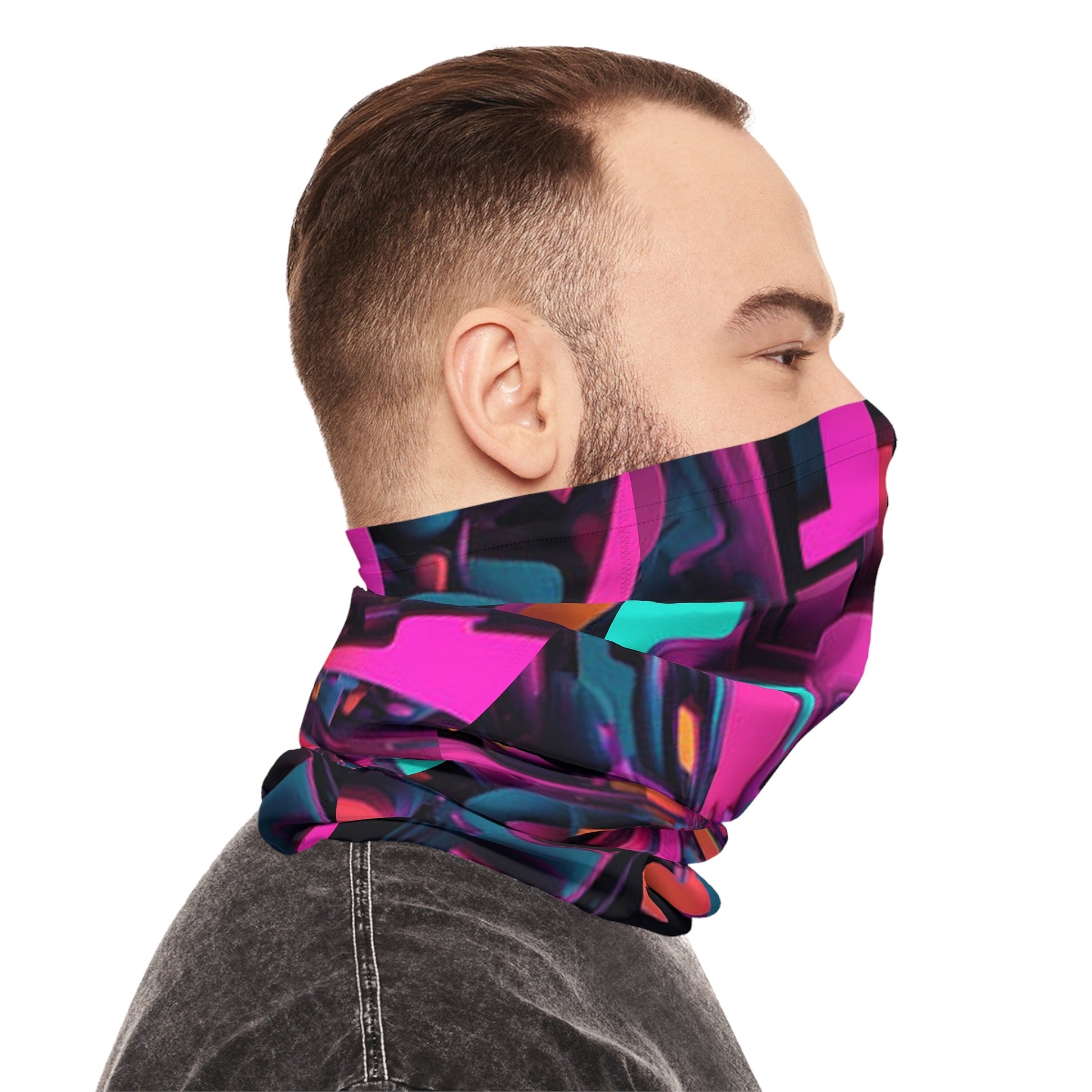 Magenta Pattern Neck Gaiter - Colorwink