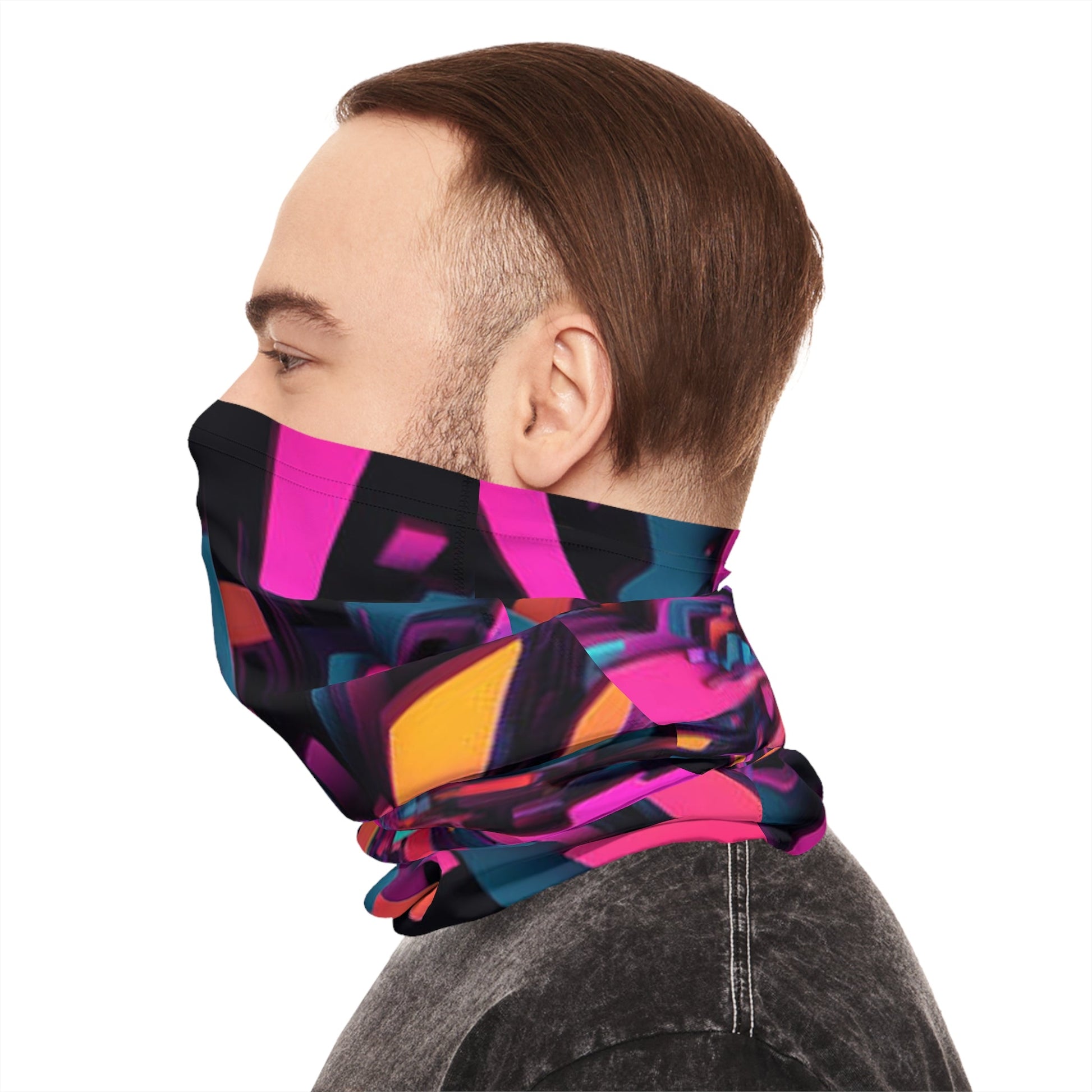 Magenta Pattern Neck Gaiter - Colorwink