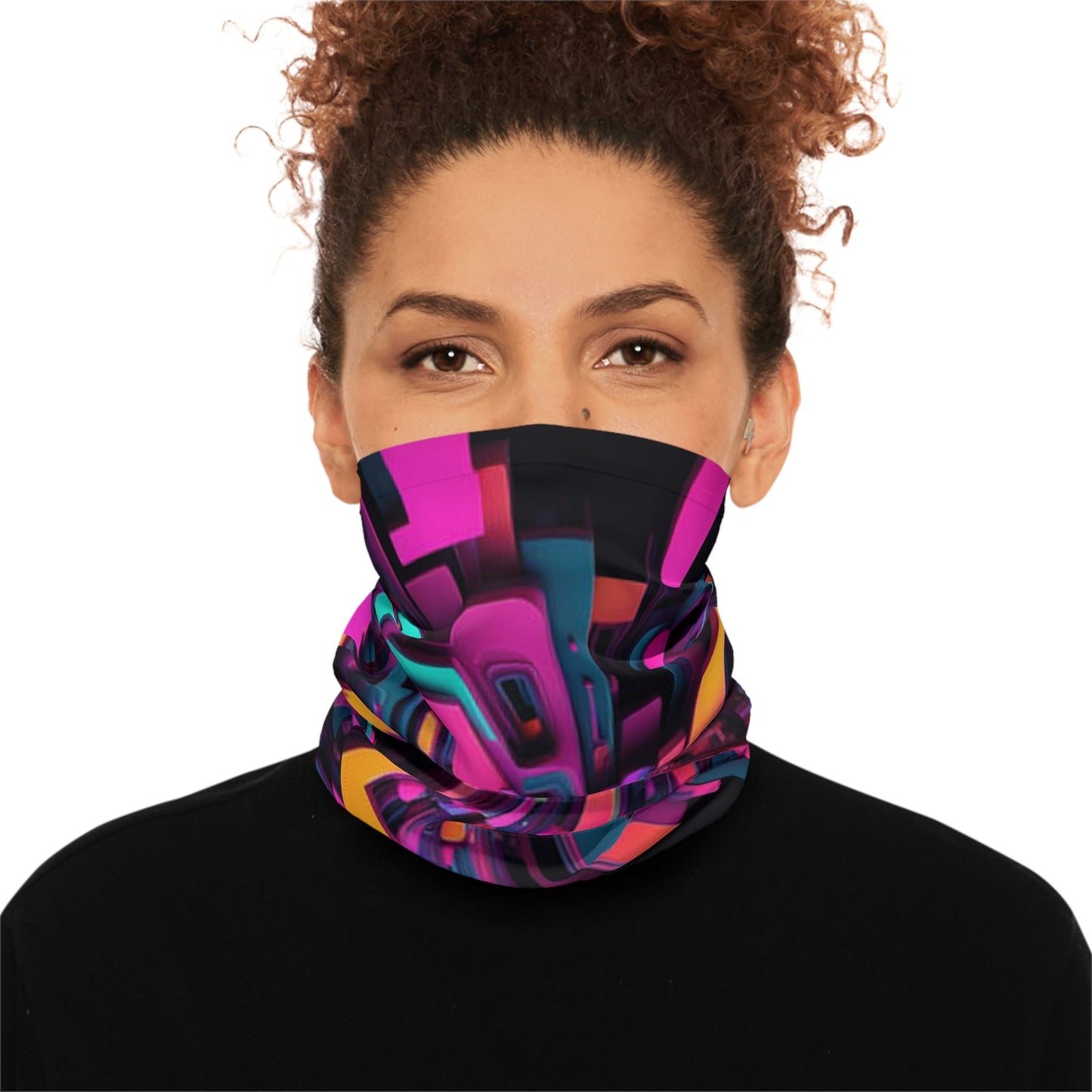 Magenta Pattern Neck Gaiter - Colorwink