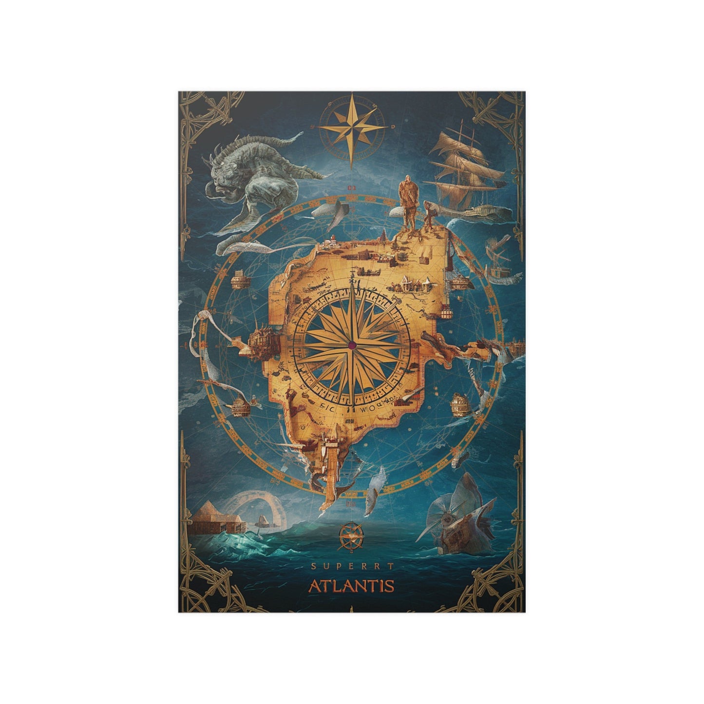 Map of Atlantis Poster - Colorwink