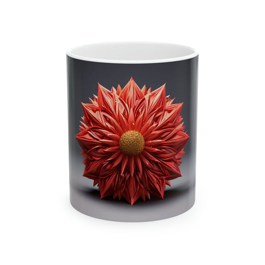 Maroon Flower Coffee Mug - Colorwink