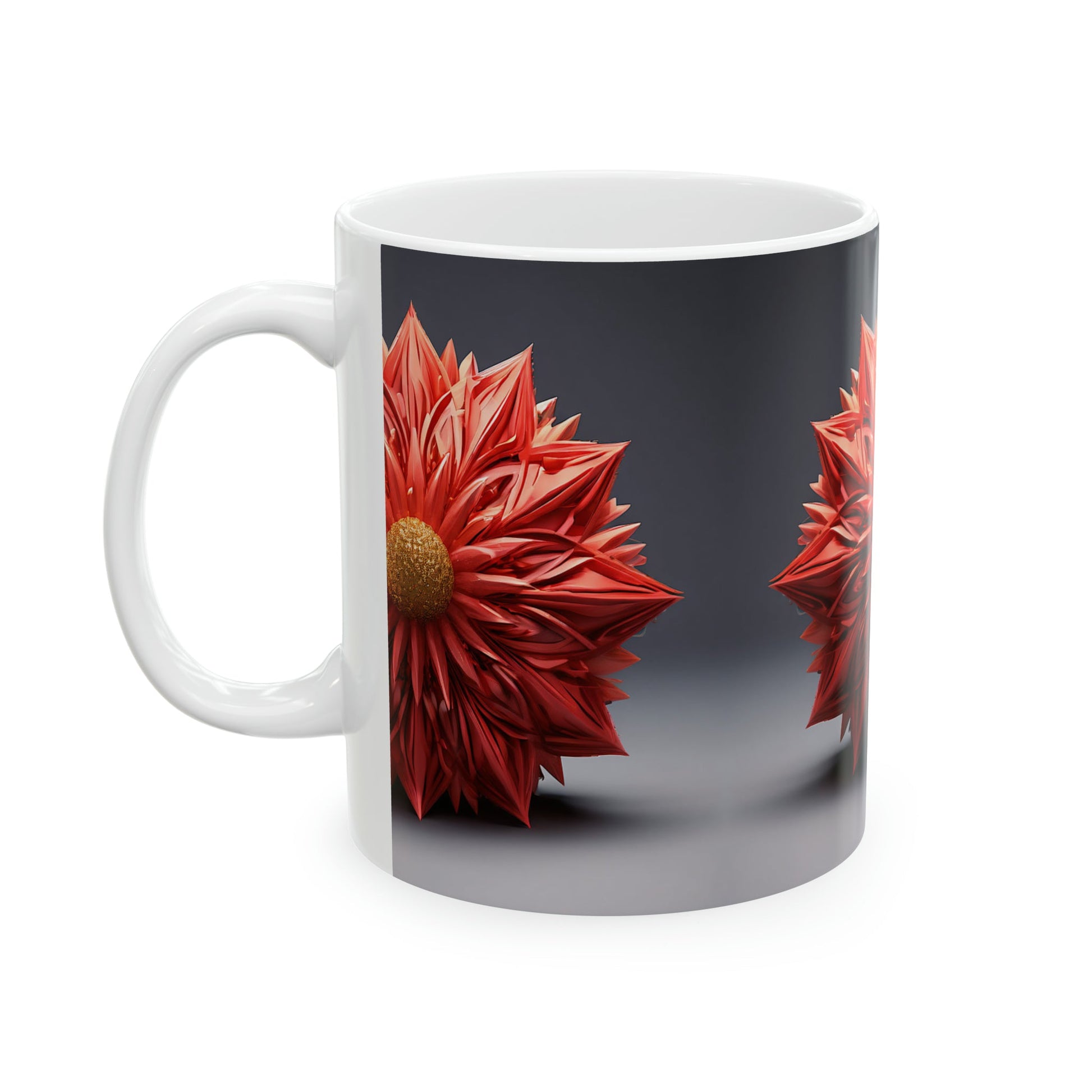 Maroon Flower Coffee Mug - Colorwink