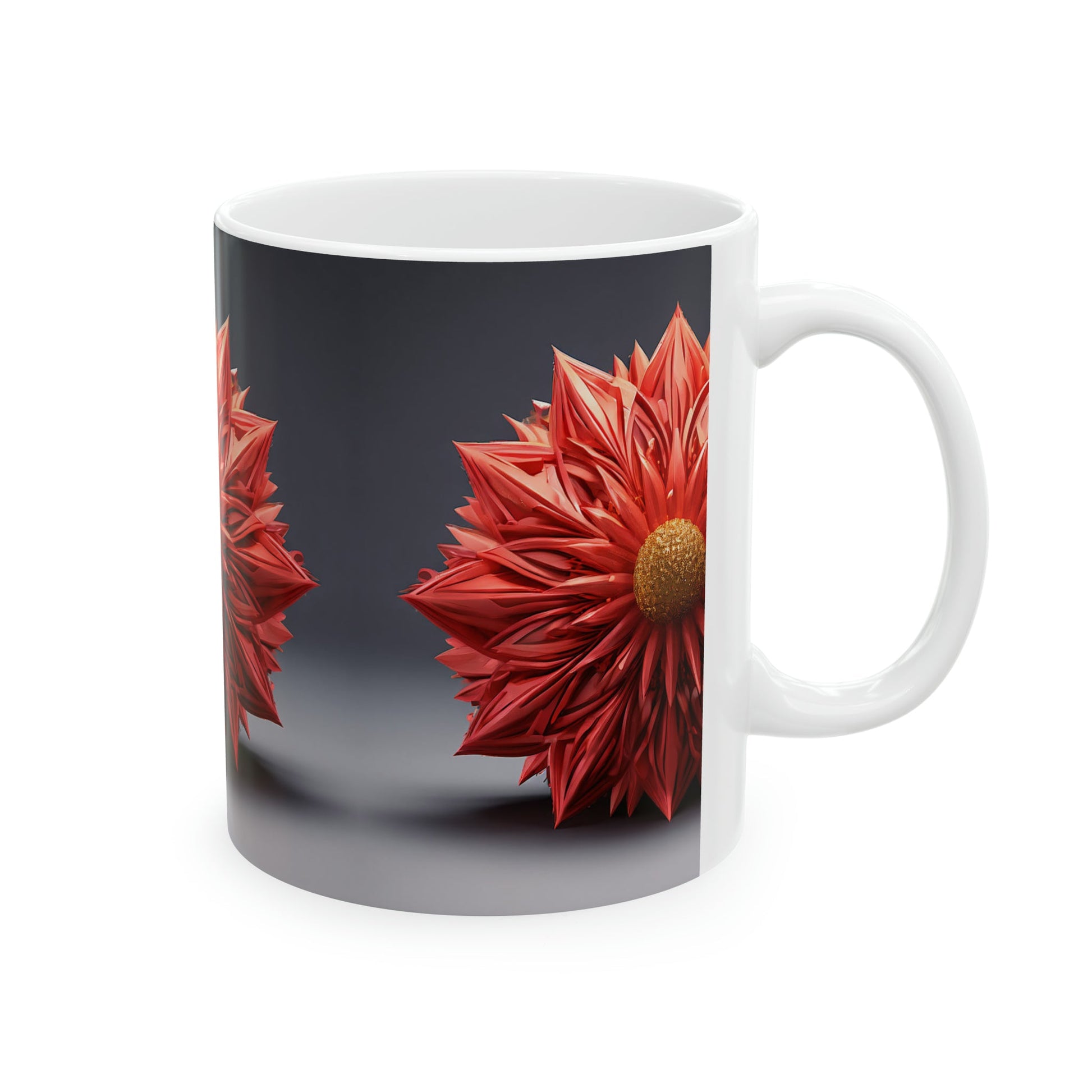 Maroon Flower Coffee Mug - Colorwink