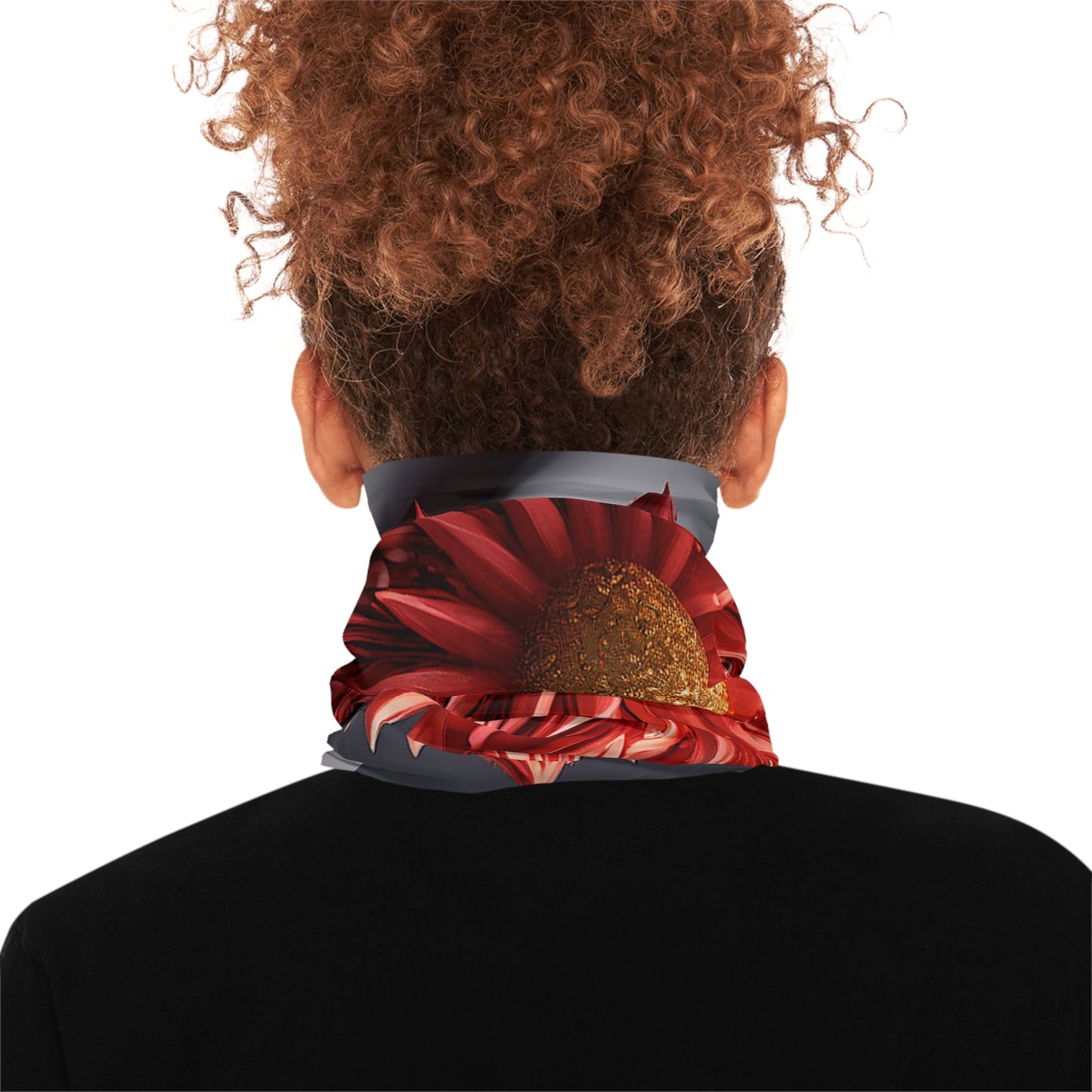 Maroon Flower Neck Gaiter - Colorwink