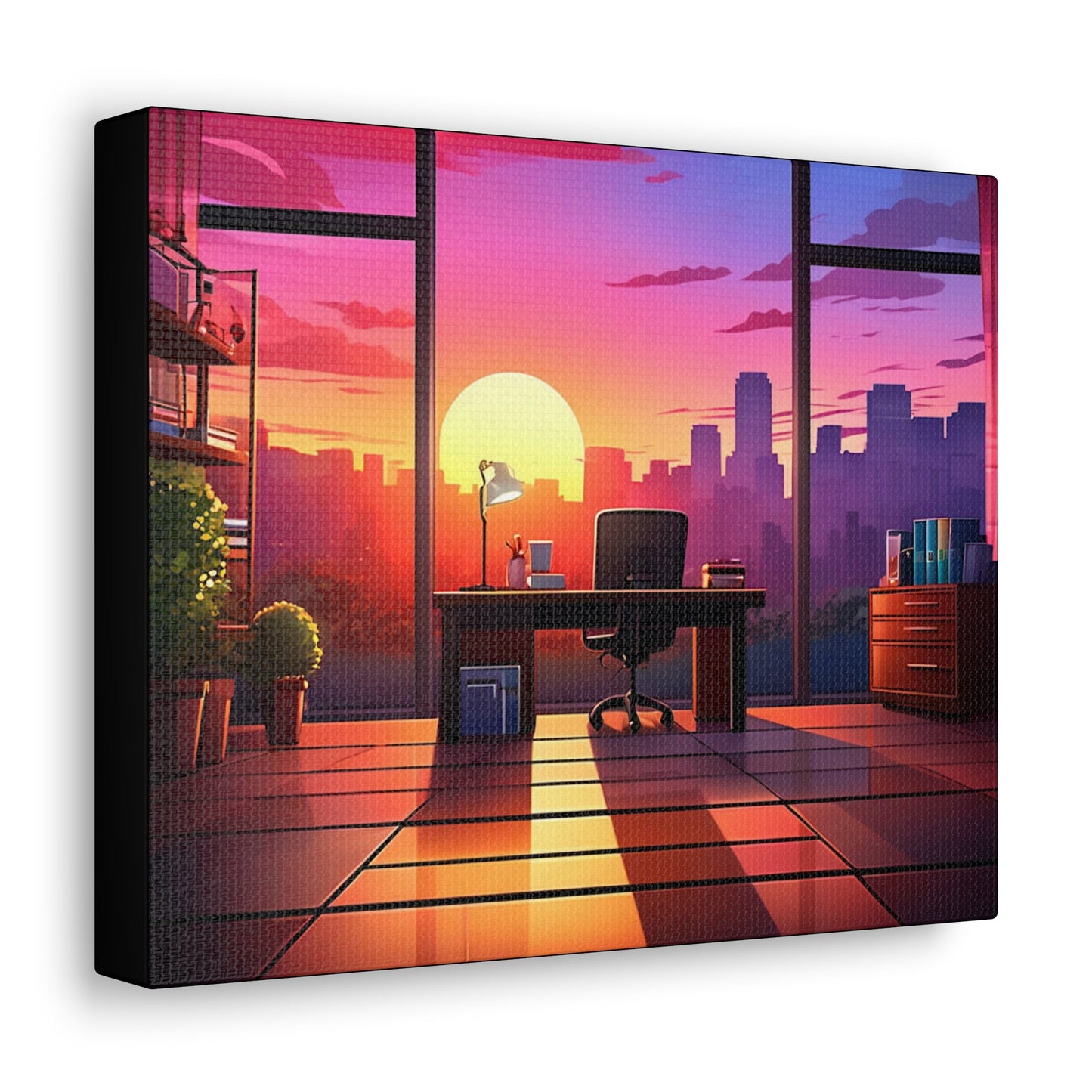 Meditative Workplace Canvas - Colorwink