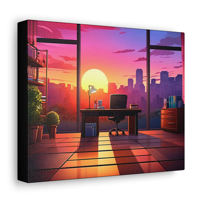 Meditative Workplace Canvas - Colorwink