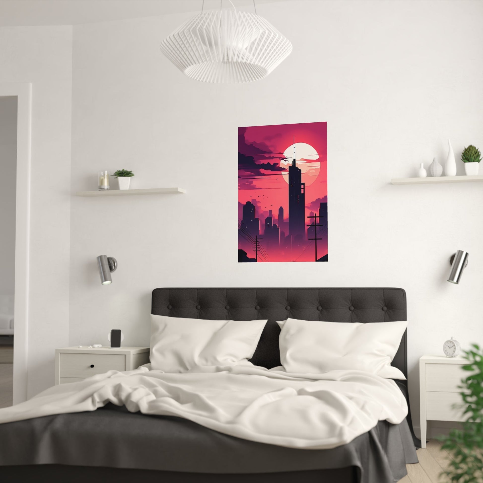 Mist covered city-scape Poster - Colorwink