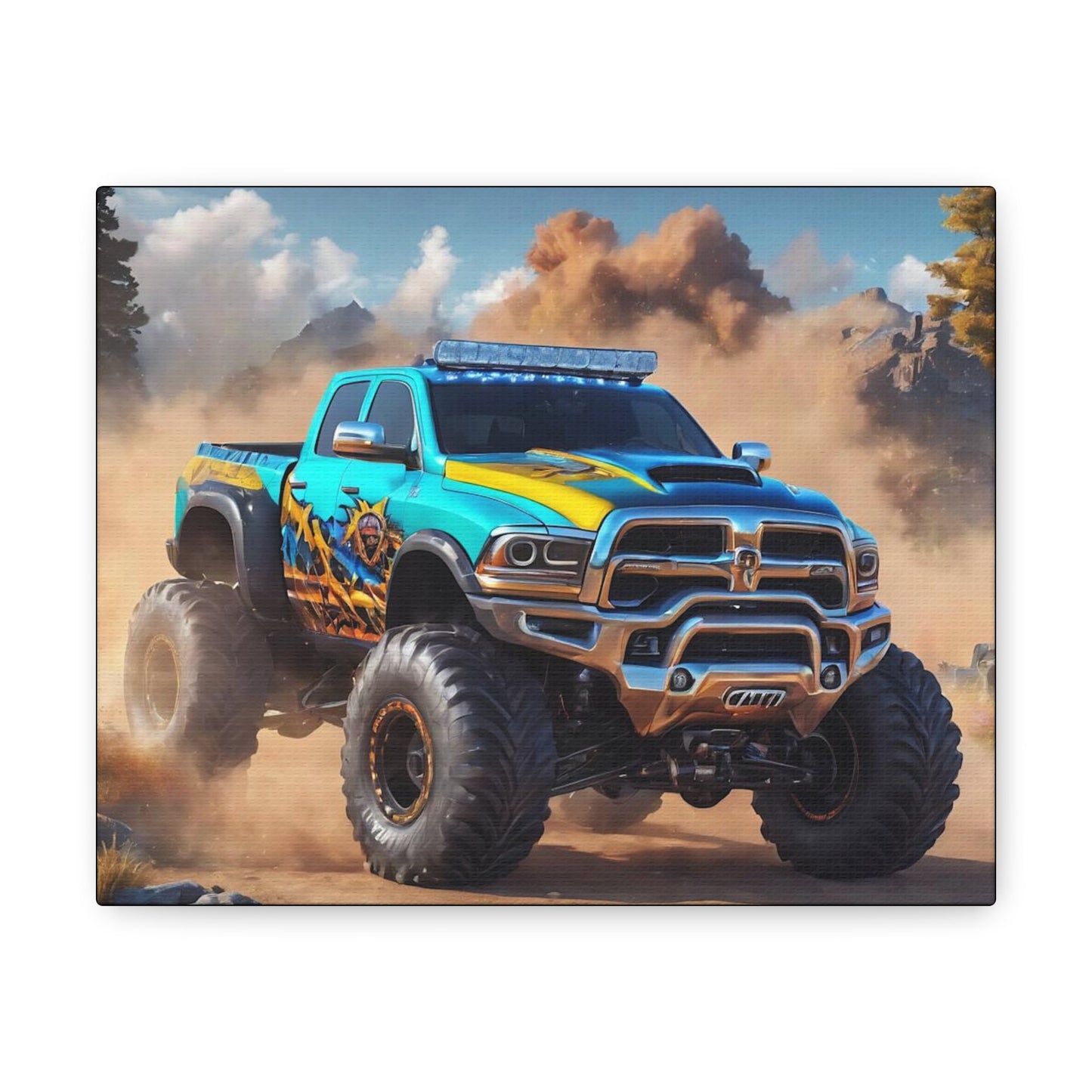 Monster Car Art Canvas - Colorwink