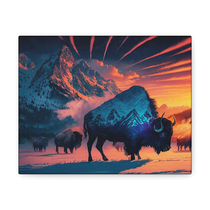 Montana Bison Art Canvas - Colorwink