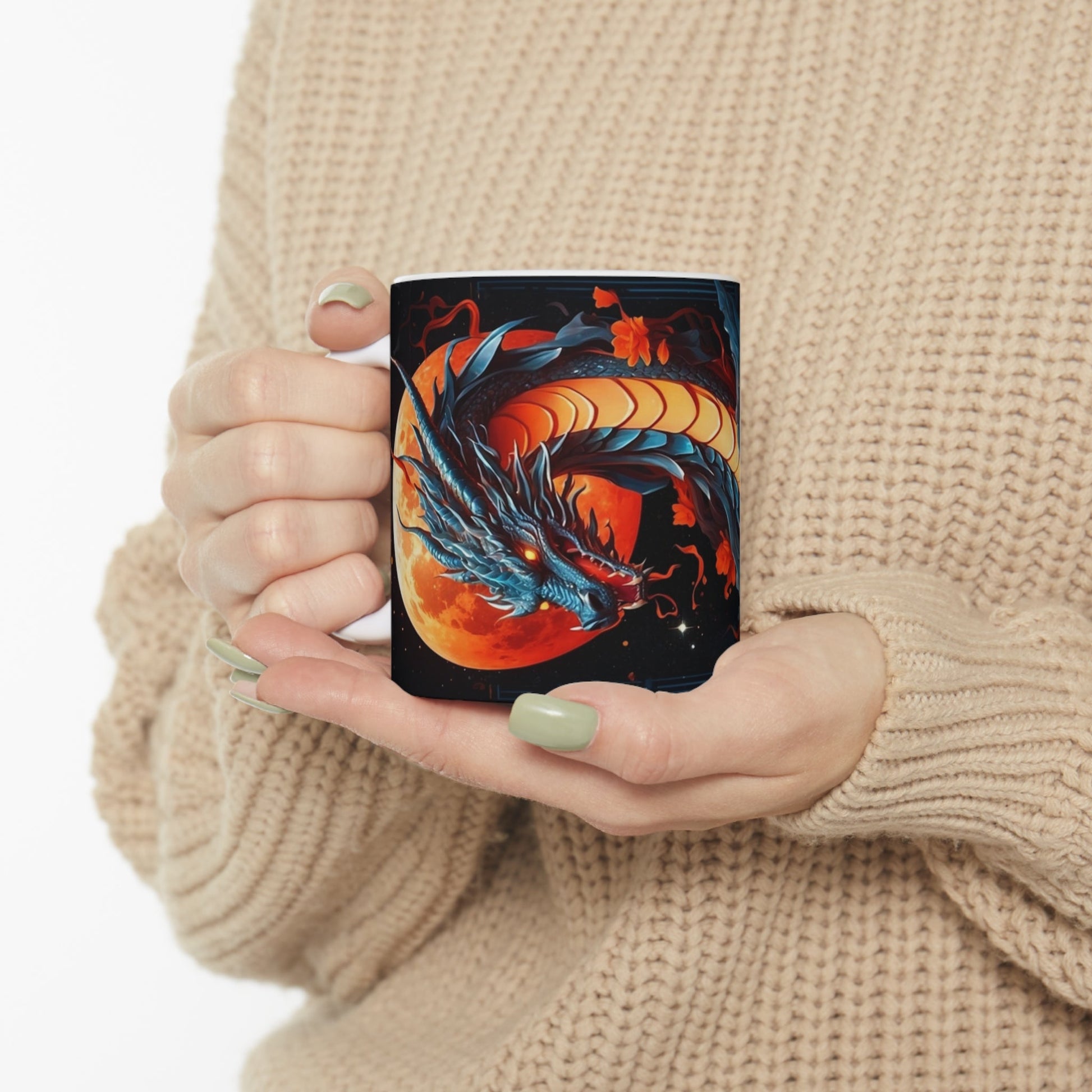 Moon Dragon Coffee Mug - Colorwink