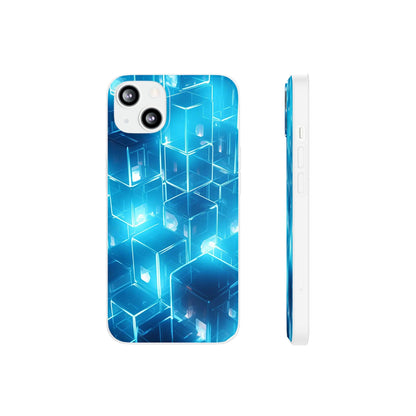 Neon Blue Glow Flexi Case - Colorwink