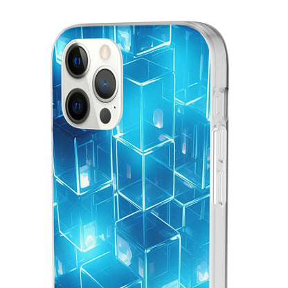 Neon Blue Glow Flexi Case - Colorwink