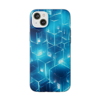 Neon Blue Glow Flexi Case - Colorwink