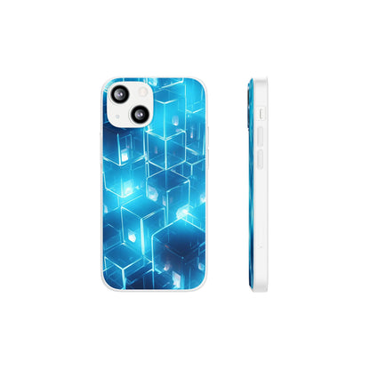 Neon Blue Glow Flexi Case - Colorwink