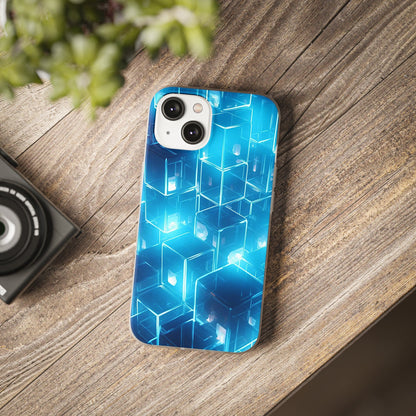 Neon Blue Glow Flexi Case - Colorwink