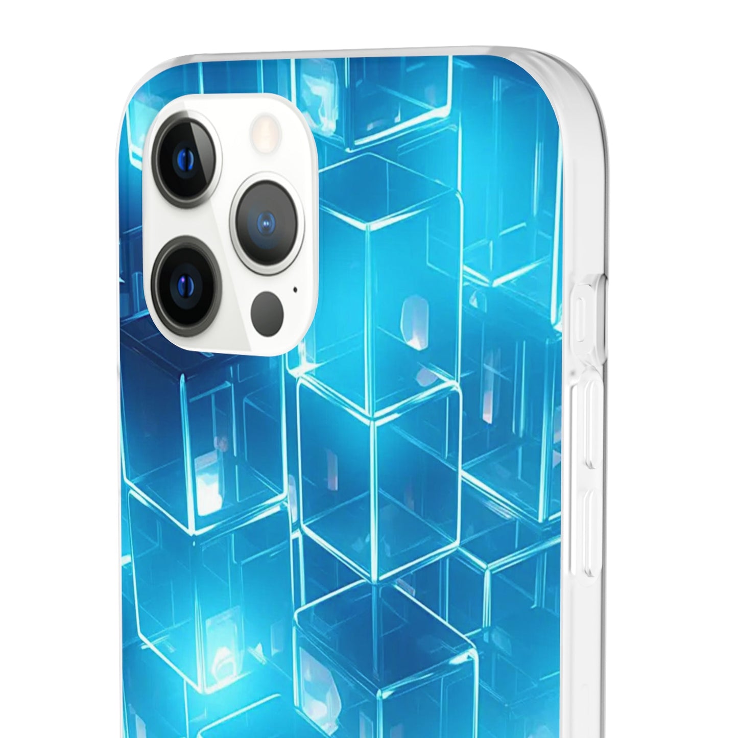 Neon Blue Glow Flexi Case - Colorwink