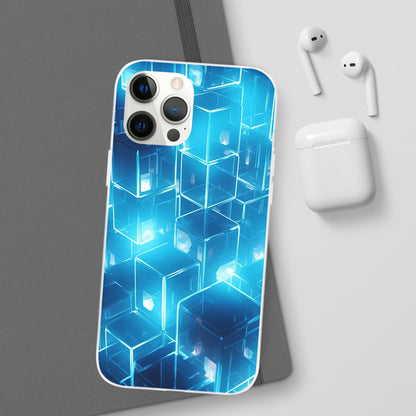 Neon Blue Glow Flexi Case - Colorwink