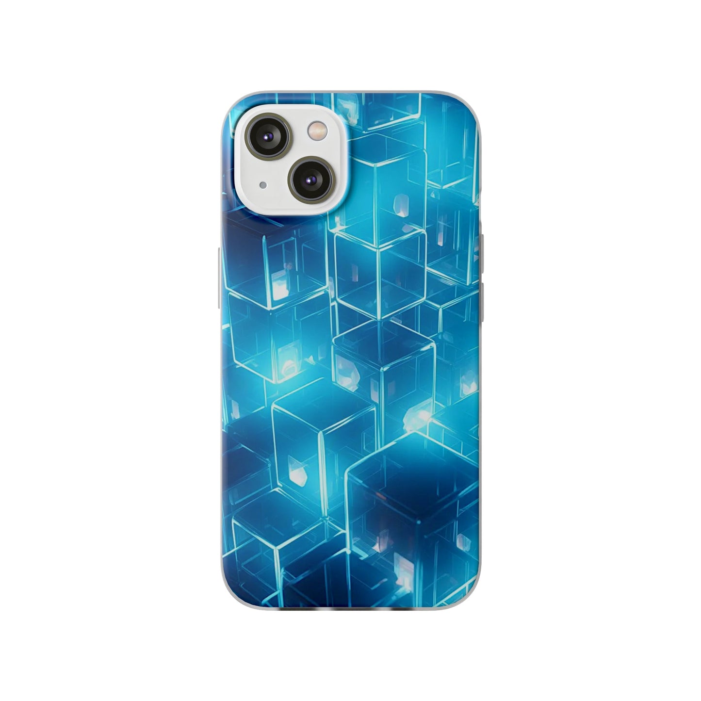 Neon Blue Glow Flexi Case - Colorwink