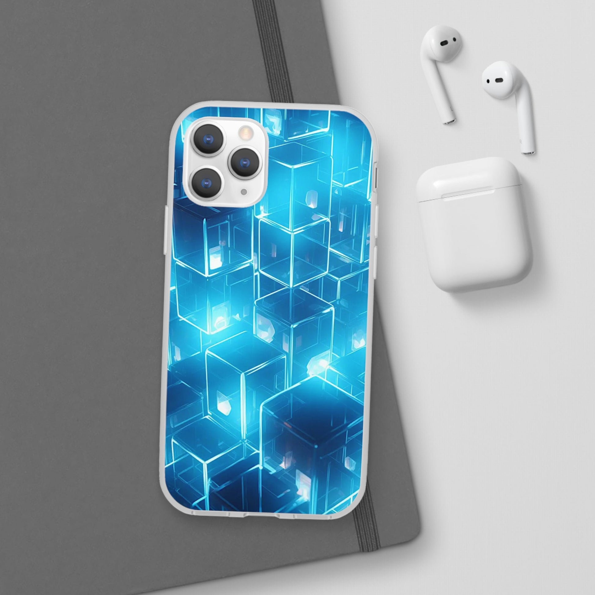 Neon Blue Glow Flexi Case - Colorwink