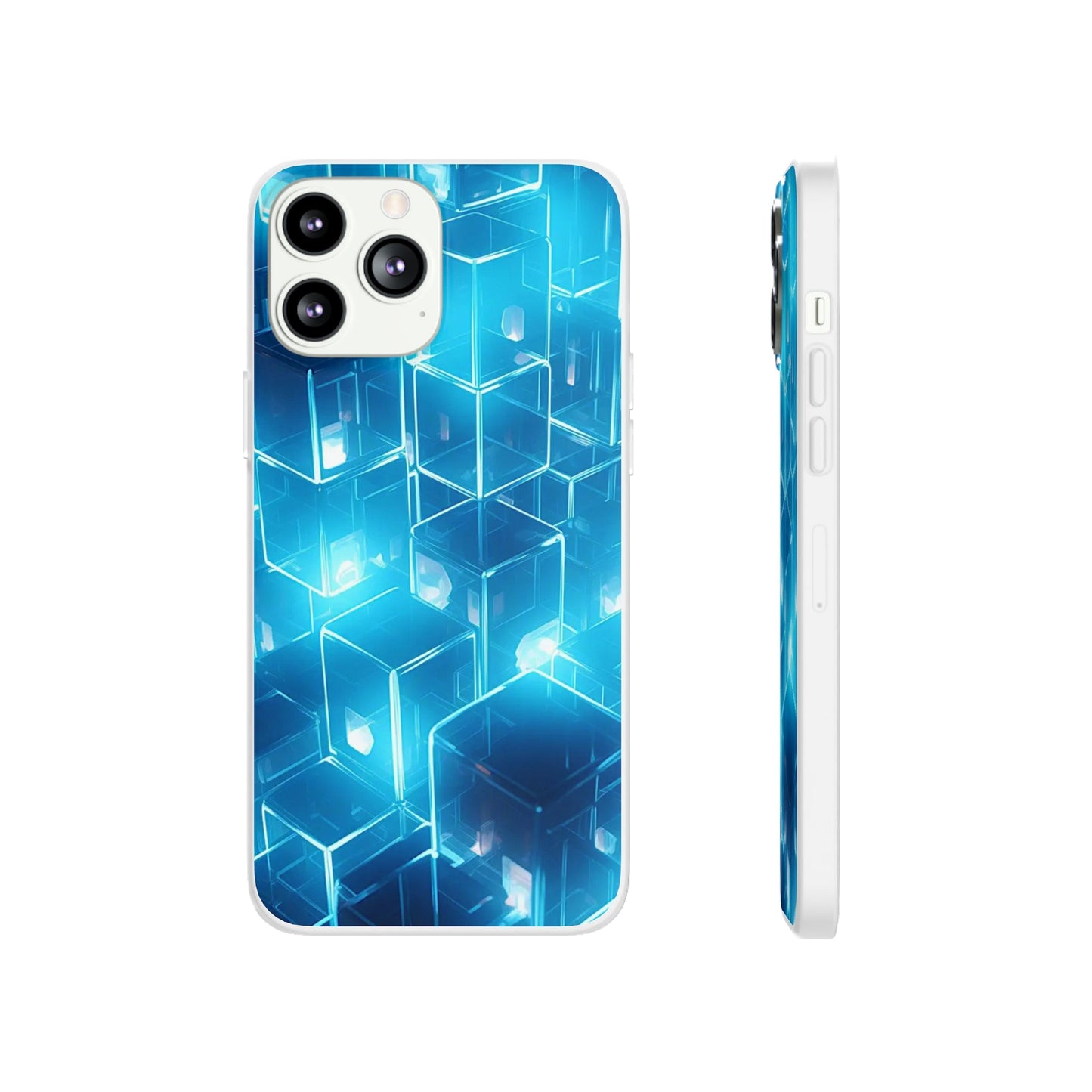 Neon Blue Glow Flexi Case - Colorwink