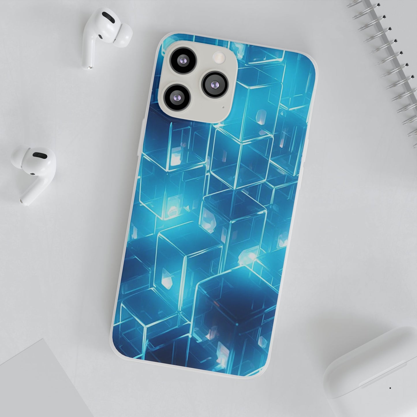 Neon Blue Glow Flexi Case - Colorwink