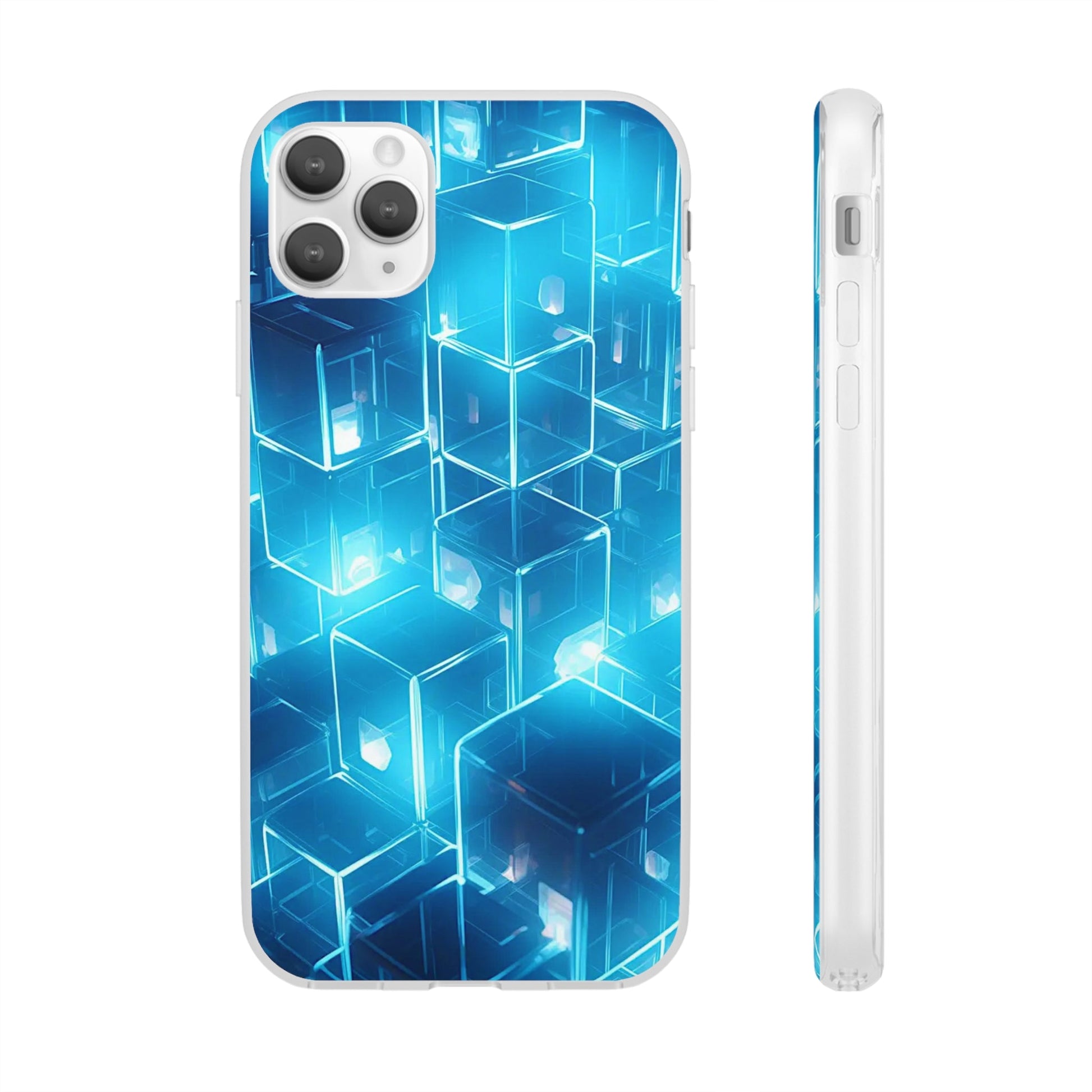 Neon Blue Glow Flexi Case - Colorwink