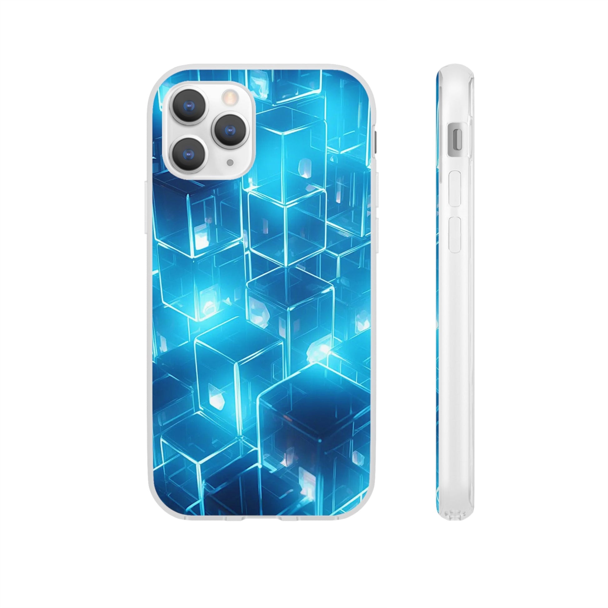 Neon Blue Glow Flexi Case - Colorwink