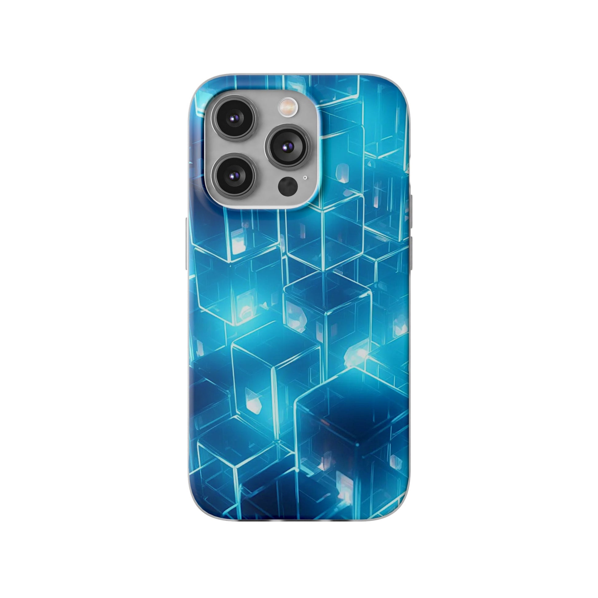 Neon Blue Glow Flexi Case - Colorwink