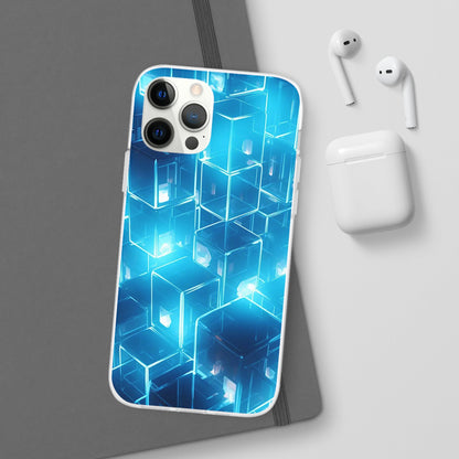 Neon Blue Glow Flexi Case - Colorwink