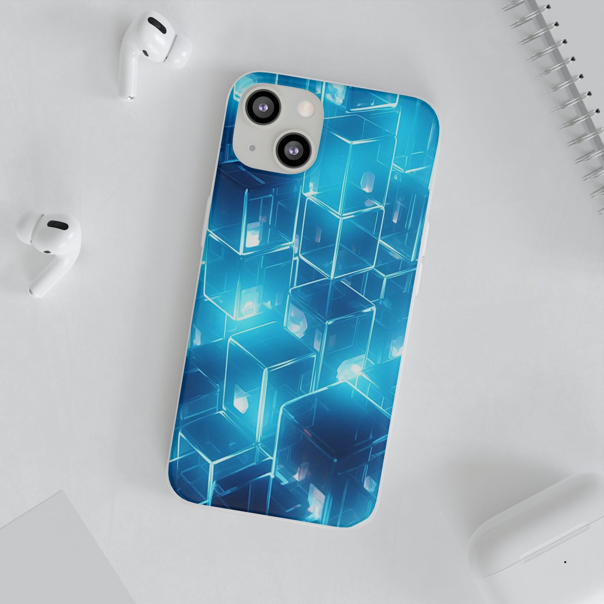 Neon Blue Glow Flexi Case - Colorwink