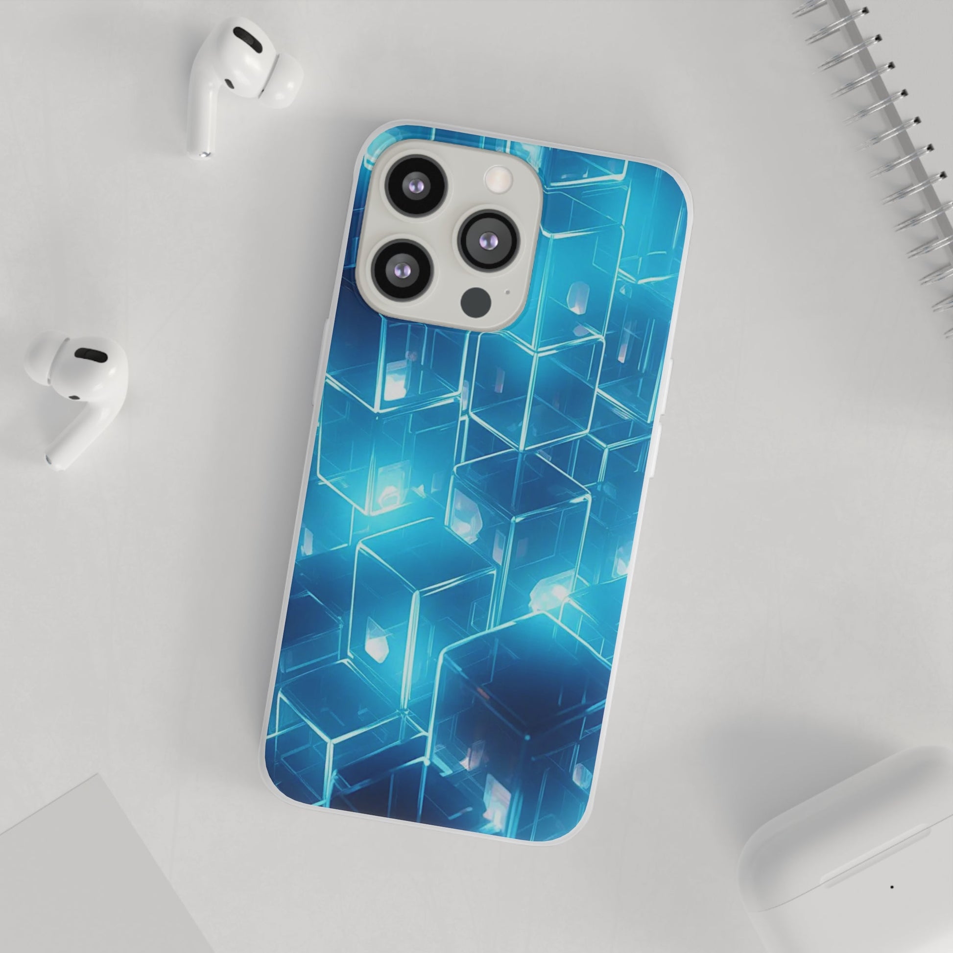 Neon Blue Glow Flexi Case - Colorwink