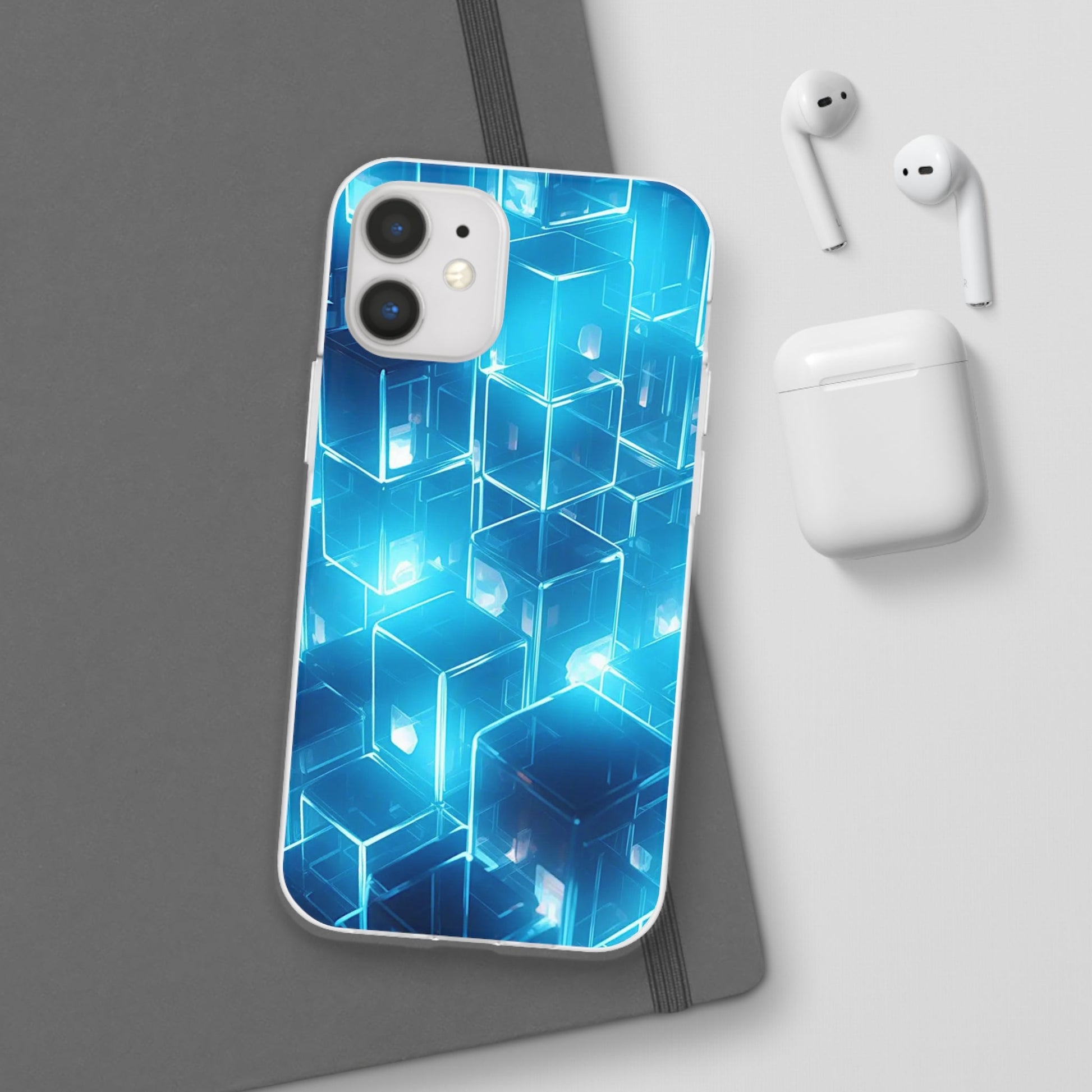 Neon Blue Glow Flexi Case - Colorwink