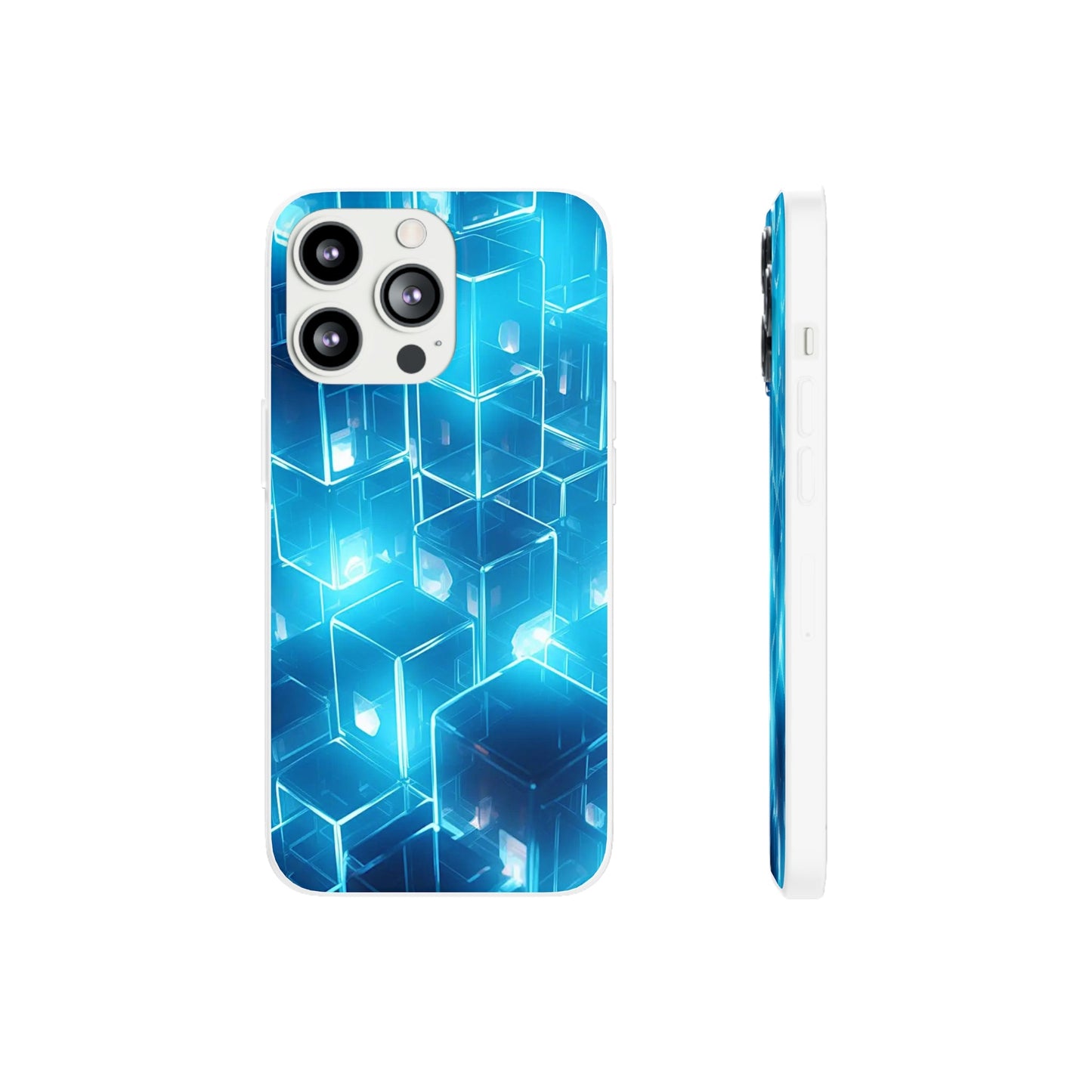 Neon Blue Glow Flexi Case - Colorwink