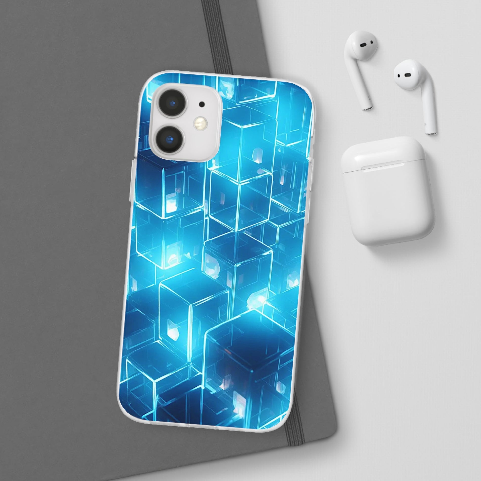 Neon Blue Glow Flexi Case - Colorwink