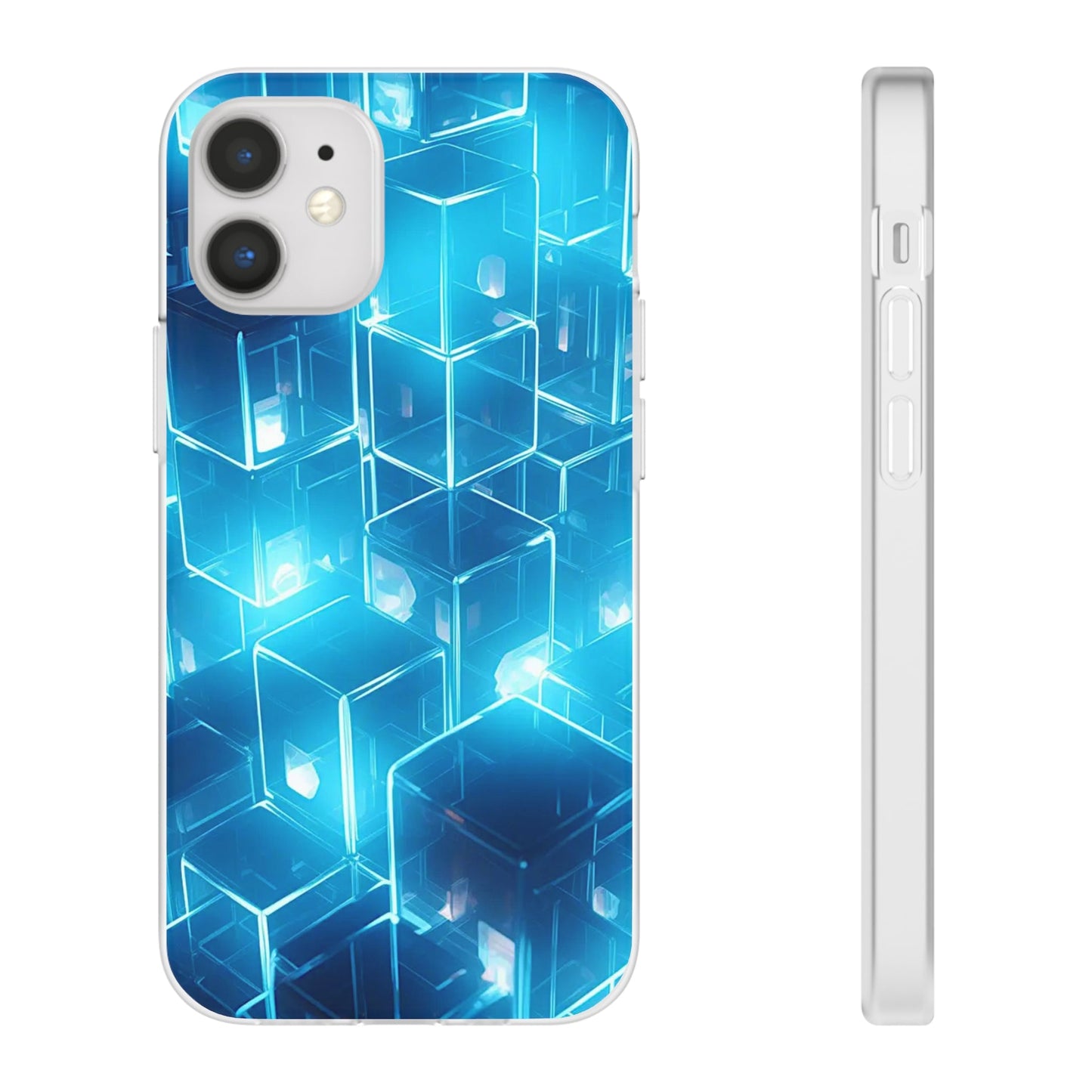 Neon Blue Glow Flexi Case - Colorwink