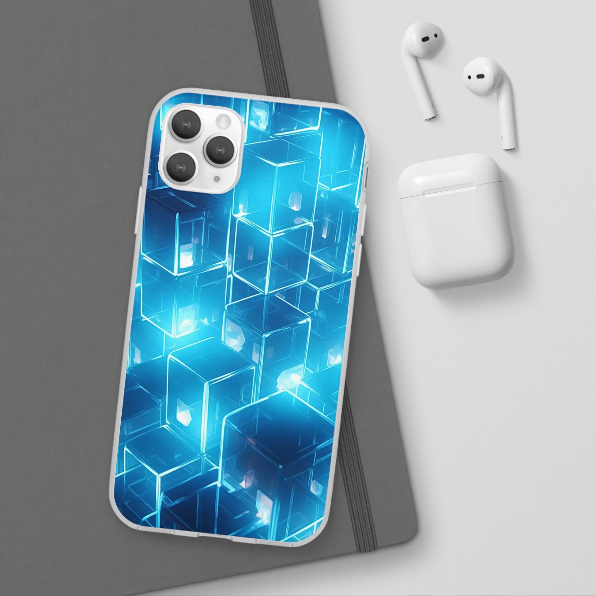 Neon Blue Glow Flexi Case - Colorwink