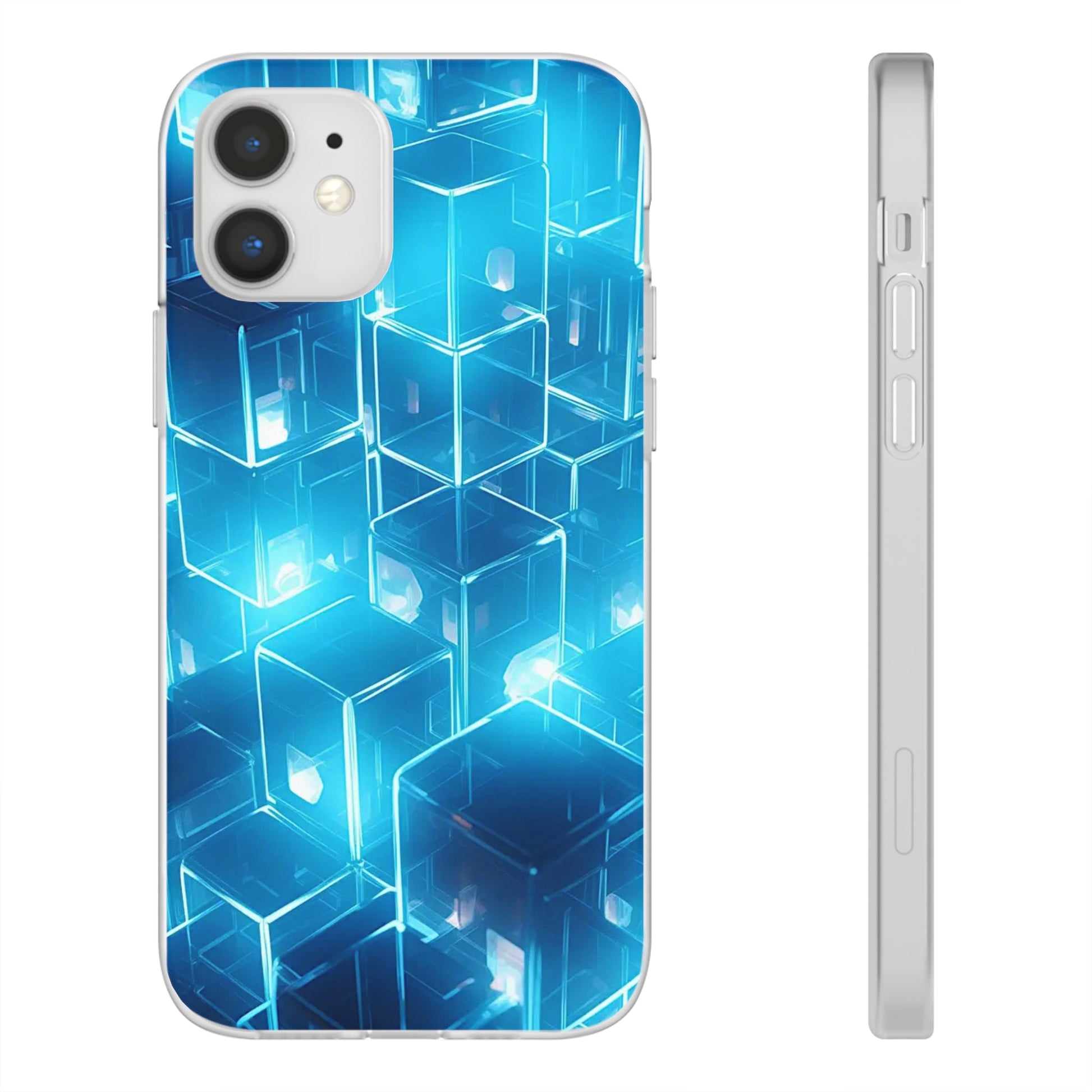 Neon Blue Glow Flexi Case - Colorwink