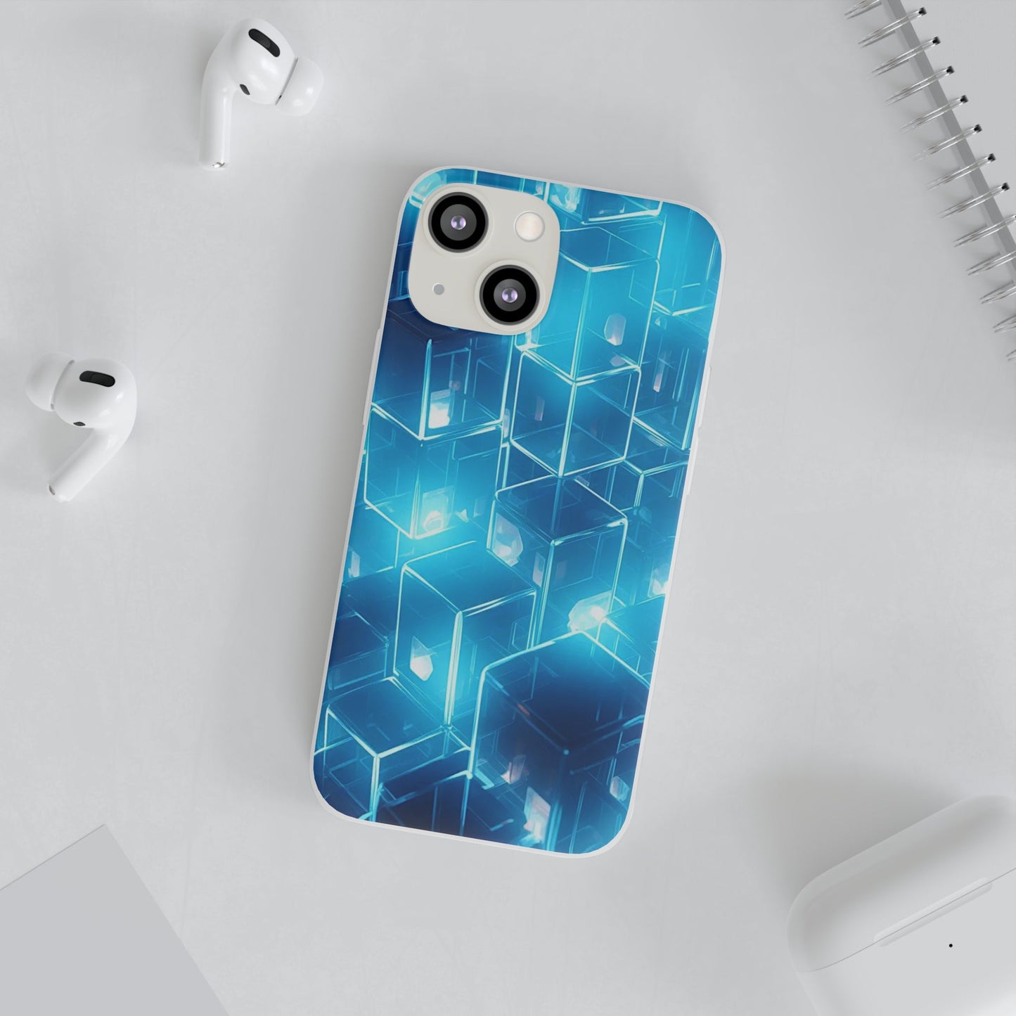 Neon Blue Glow Flexi Case - Colorwink